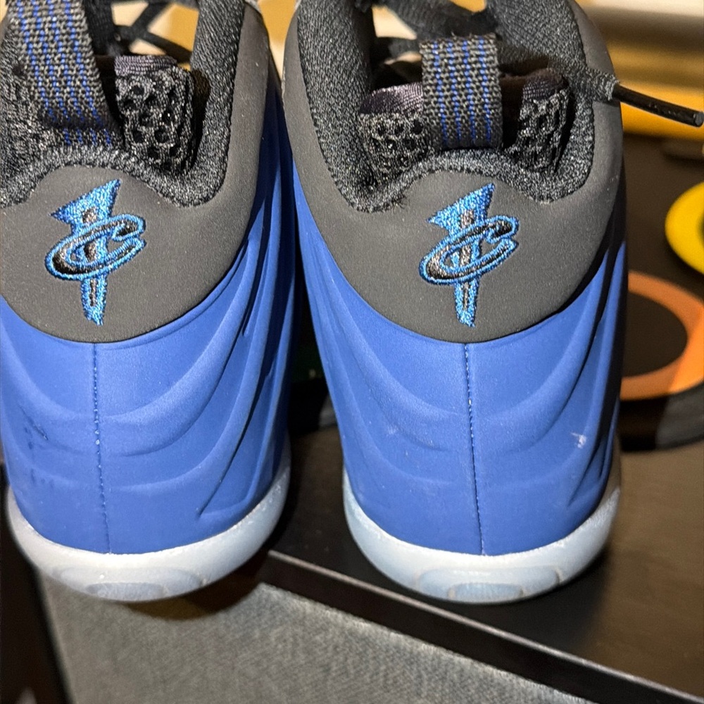 Nike Kids Black and Blue Foamposite Sneakers - Picture 6 of 7